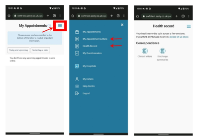 Patient portal - where to find your documents